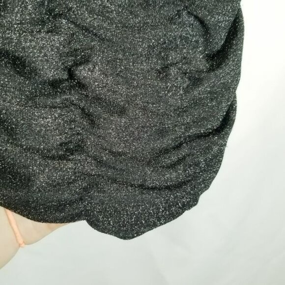 Wild Fable Black Bodycon Dress Metallic silver adjustable straps ruching size XL - Picture 10 of 13